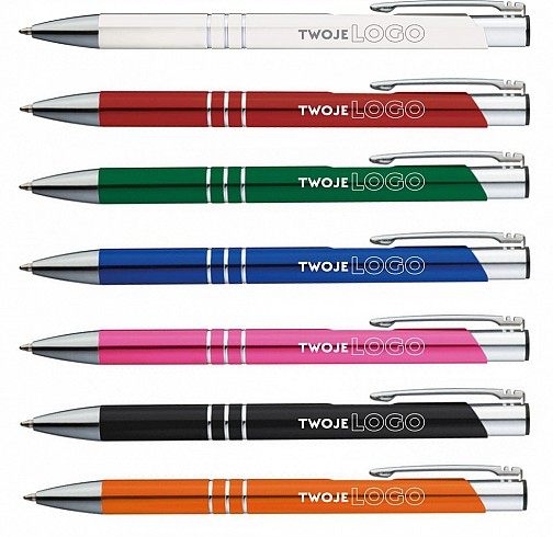 Długopis metalowy - biały - (GM-13339-06)