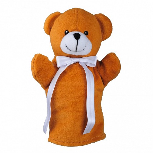 Pacynka Teddy Bear, brązowy/biały  (R73903.10)