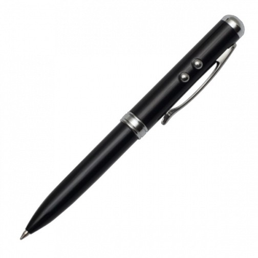 Długopis ze wskaźnikiem laserowym Supreme – 4 w 1, czarny  (R35423.02)