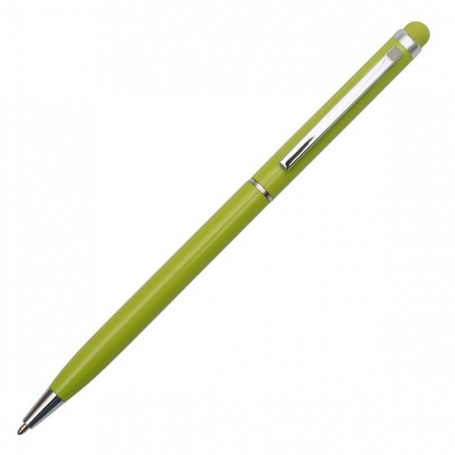 Długopis aluminiowy Touch Tip, jasnozielony  (R73408.55)