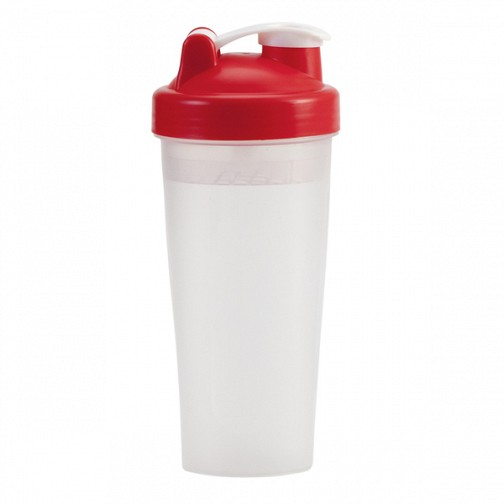 Shaker Muscle Up 600 ml, czerwony/transparentny  (R08296.08)
