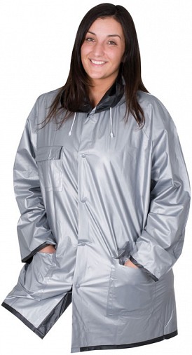 Płaszcz przeciwdeszczowy - srebrno-czarny - (GM-49205-37)