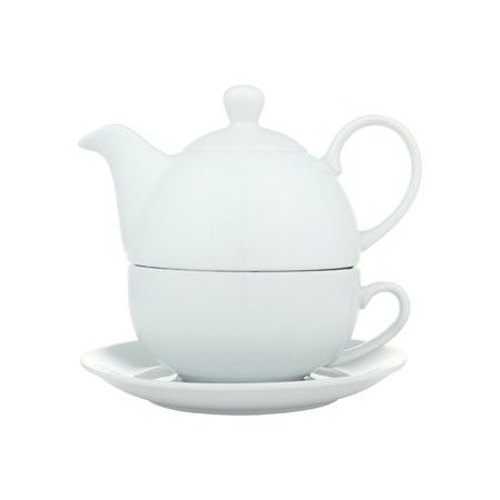 Czajnik i filiżanka do herbaty - biały - (GM-88854-06)