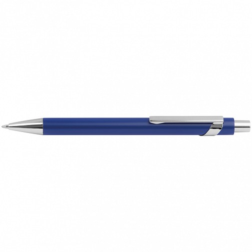 Długopis metalowy - gumowany - niebieski - (GM-10716-04)
