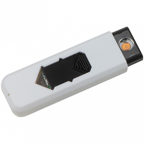Zapalniczka ładowana na USB - biały - (GM-90977-06)