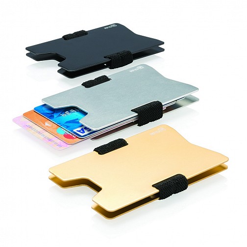 Minimalistyczny aluminiowy portfel, ochrona RFID (P820.461)