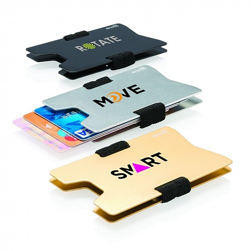 Minimalistyczny aluminiowy portfel, ochrona RFID (P820.461)
