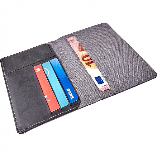Etui na karty kredytowe i paszport, ochrona przed RFID (V9905-15)
