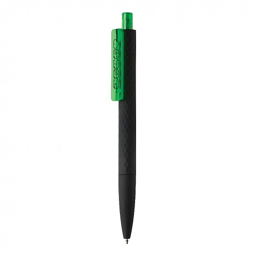 Delikatny w dotyku, czarny długopis X3 (P610.977)