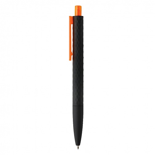 Delikatny w dotyku, czarny długopis X3 (P610.978)