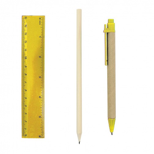 Zestaw szkolny, ołówek, długopis, gumka, temperówka, linijka (V7869-08)