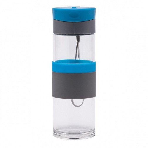 Szklana butelka Top Form 440 ml, niebieski  (R08290.04)