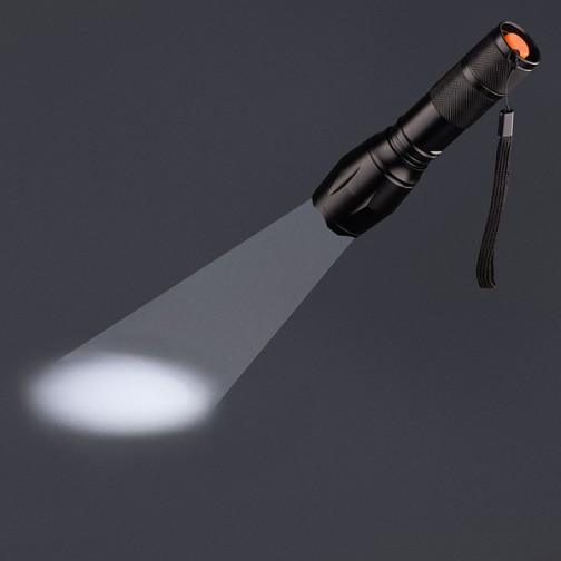 Latarka Bright LED, czarny  (R35693.02)