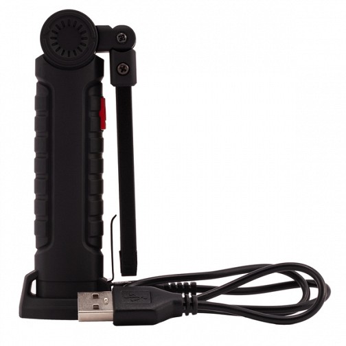 Latarka wielofunkcyjna USB Aflame, czarny  (R35696.02)