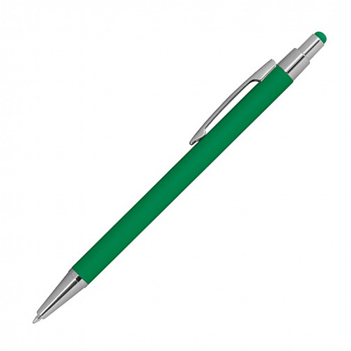 Długopis metalowy, gumowany - zielony - (GM-10964-09)