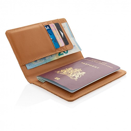 Korkowe etui na karty kredytowe i paszport, ochrona RFID (P820.459)