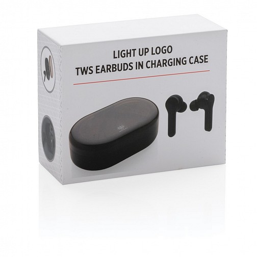 Bezprzewodowe słuchawki douszne TWS Light Up Logo (P329.181)