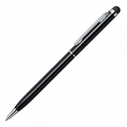 Długopis aluminiowy Touch Tip, czarny  (R73408.02)