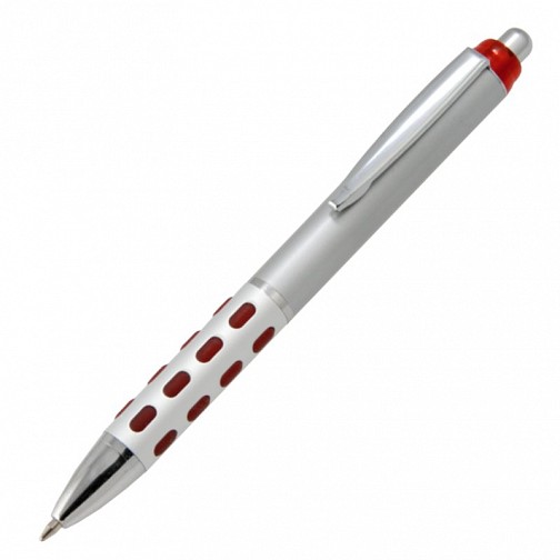 Długopis Partita, srebrny/czerwony  (R73346)
