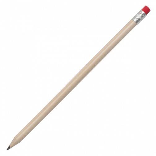 Ołówek z gumką, czerwony/ecru  (R73766.08)