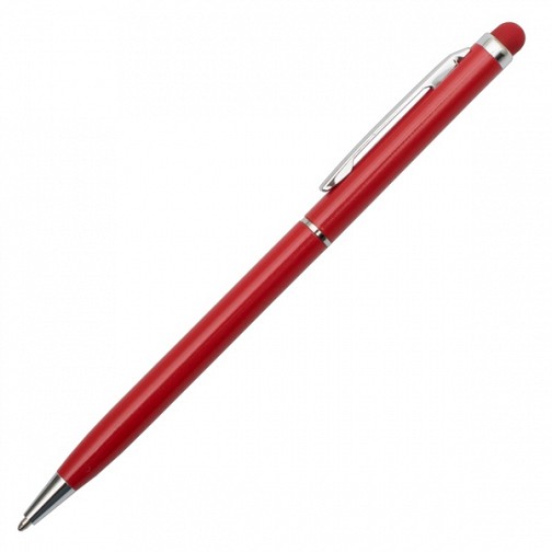 Długopis aluminiowy Touch Tip, ciemnoczerwony  (R73408.81)