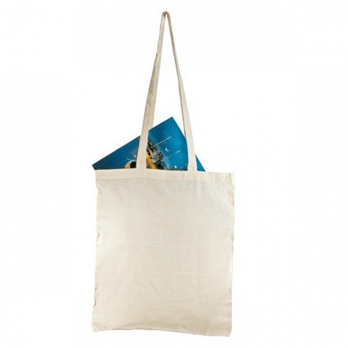 Bawełniana torba na zakupy - długie uszy, beżowy  (R08512)
