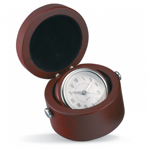 Zegar w drewnianym pudełku - HELIO (KC2666-40)