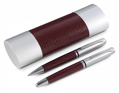 Zestaw piśmienny, długopis i pióro kulkowe (V1100-16)