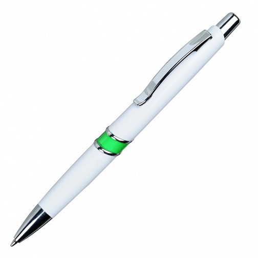 Długopis Shorty, zielony/biały  (R73380.05)