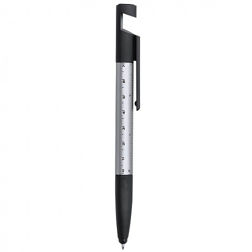 Długopis wielofunkcyjny, czyścik do ekranu, linijka, stojak na telefon, touch pen, śrubokręty (V1849-19)