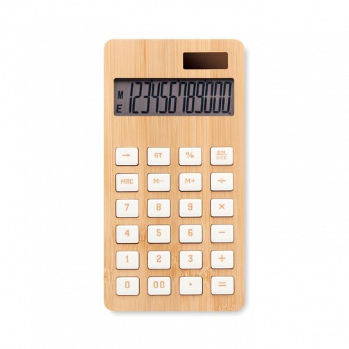 12-cyfrowy kalkulator, bambus - CALCUBIM (MO6216-40)