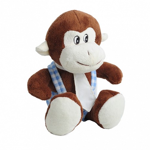 Maskotka Monkey, brązowy/niebieski  (R73888)