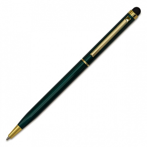 Długopis aluminiowy Touch Tip Gold, ciemnozielony (R73409.51)