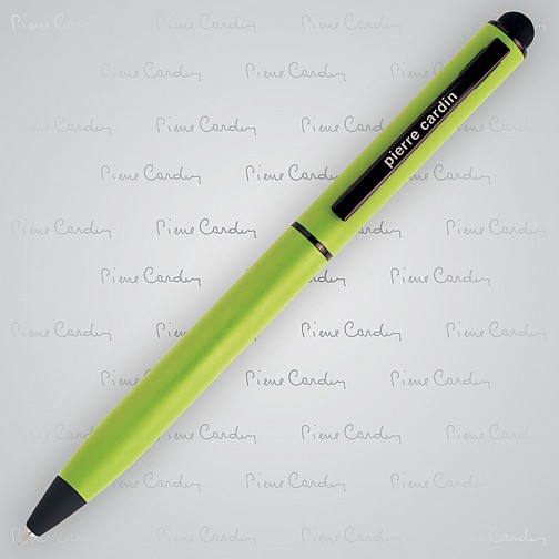 Długopis metalowy touch pen, soft touch CELEBRATION Pierre Cardin - jasnozielony - (GM-B010170-7IP329)