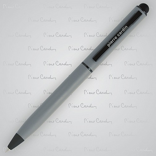 Długopis metalowy touch pen, soft touch CELEBRATION Pierre Cardin - szary - (GM-B010170-8IP307)