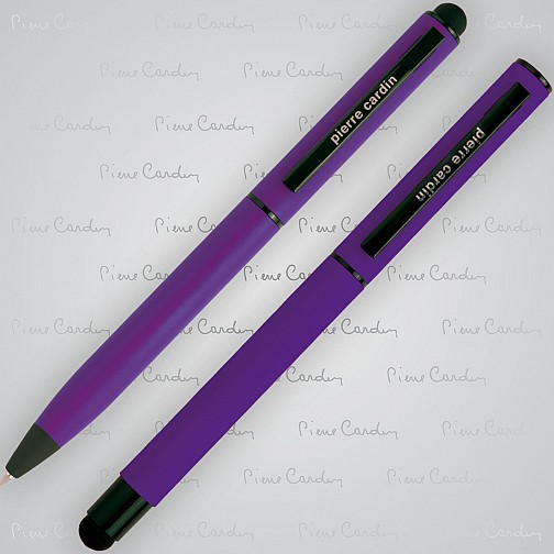 Zestaw piśmienny touch pen, soft touch CELEBRATION Pierre Cardin - fioletowy - (GM-B040100-4IP312)