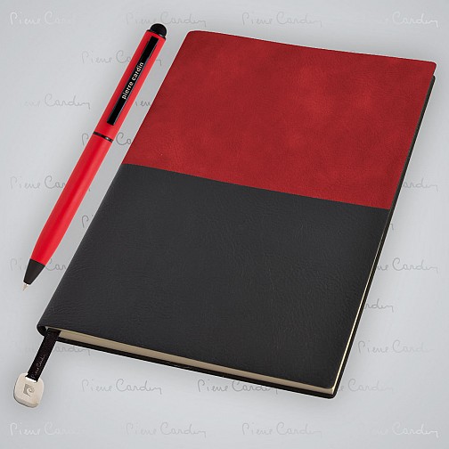 Notes A5 i długopis REPORTER Pierre Cardin - czerwony - (GM-B350120-1IP305)