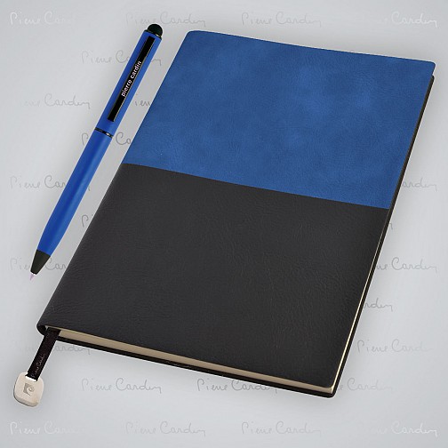 Notes A5 i długopis REPORTER Pierre Cardin - niebieski - (GM-B350120-2IP304)