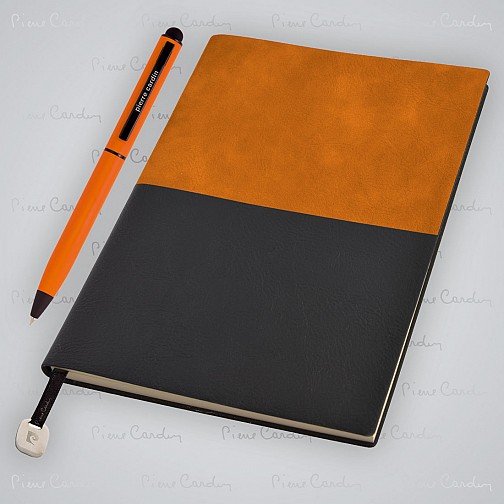 Notes A5 i długopis REPORTER Pierre Cardin - pomarańczowy - (GM-B350120-4IP310)