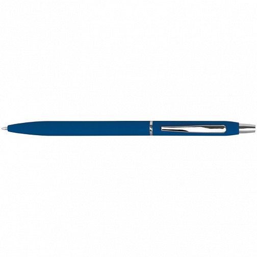 Długopis metalowy - gumowany - niebieski - (GM-10715-04)