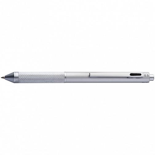 4 w 1! Długopis metalowy, ołówek automatyczny i marker - szary - (GM-15302-07)