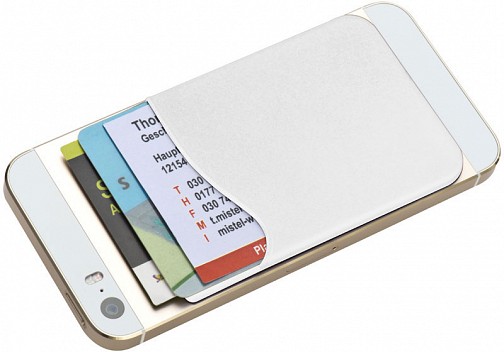 Etui na wizytówki do smartfona - biały - (GM-22864-06)