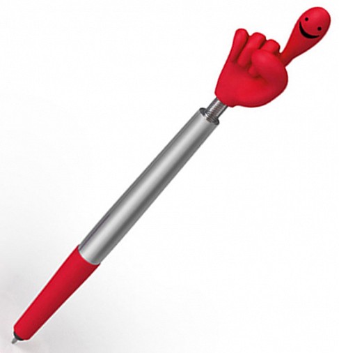 Długopis plastikowy CrisMa Smile Hand - czerwony - (GM-13415-05)