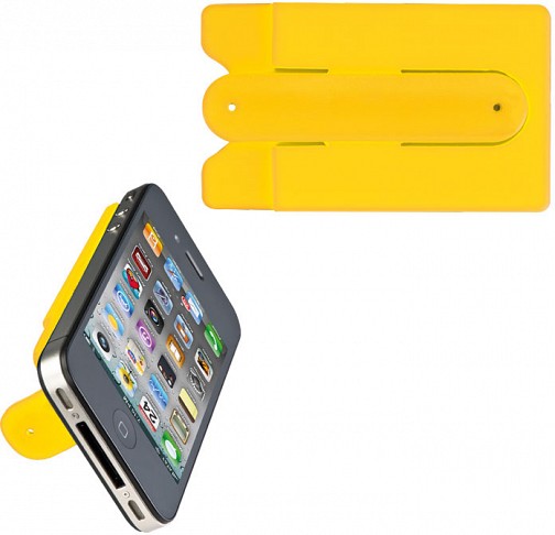 Etui na wizytówki do smartfona - żółty - (GM-23455-08)
