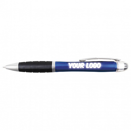 Długopis metalowy z podświetlanym logo - niebieski - (GM-T131485-04)