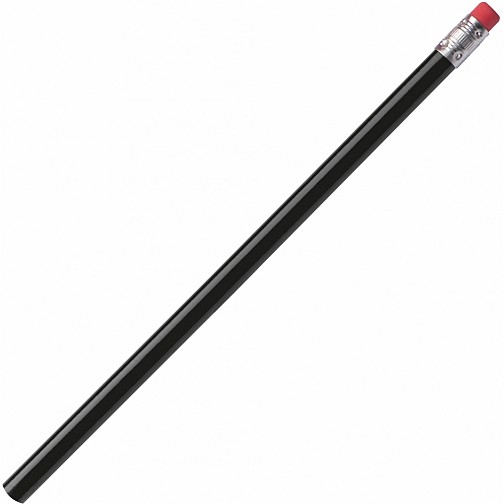 Ołówek z gumką - czarny - (GM-10393-03)