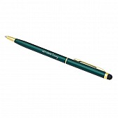 Długopis aluminiowy Touch Tip Gold, ciemnozielony (R73409.51)