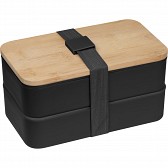 Pudełko na lunch z dwiema przegródkami - czarny - (GM-82531-03)