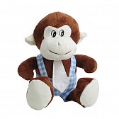 Maskotka Monkey, brązowy/niebieski  (R73888)