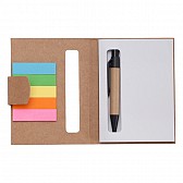 Notes 80x110/100k gładki Eco z długopisem, beżowy  (R73667.13)